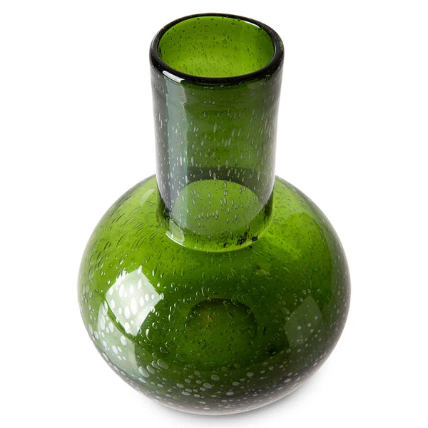HKliving Green Glass Blown Vase M 4 HKliving Green Glass Blown Vase M
