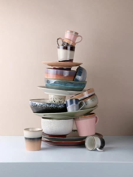 HKliving Ceramic 70 S Cappuccino Mug Pink 3 HKliving Ceramic 70 S Cappuccino Mug Pink