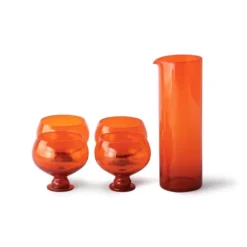 HKliving Funky Glassware Set Orange