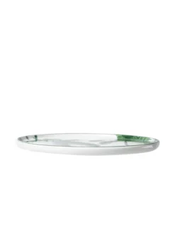HKliving Bold & Basic Ceramics: Porcelain Dinner Plate Palms, Green