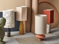 HKliving Hexagonal Lamp Shade Linen Natural L