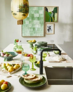 HKliving Ceramic Bowl On Base M Pistachio 8 HKliving Ceramic Bowl On Base M Pistachio