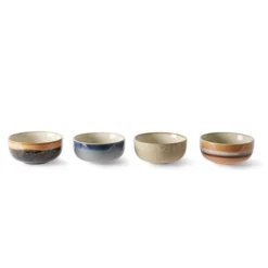 HKliving Ceramic 70s Bowls Medium Set Of 4