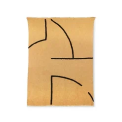 HKliving Soft Woven Throw 130 X 170 Ochre