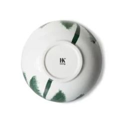 HKliving porcelain bowl palms, green