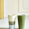HKliving 70s Latte Mugs Lake Grass Set Of 2