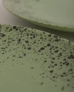 HKliving 70s Ceramics Dinner Plates Kiwi