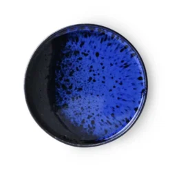 HKliving Ceramic Dessert Plate | Cobalt Blue