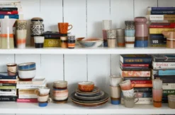 HKliving 70's Ceramics Ristretto Mugs | Aurora | Set of 4