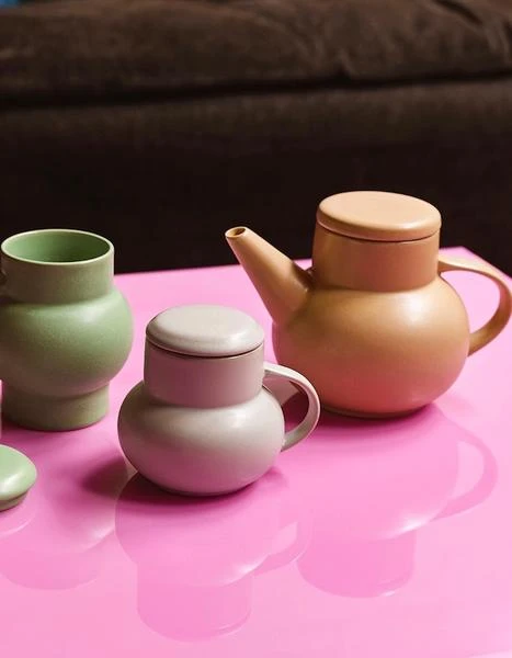 HKliving Pastel Bubble Tea Pot 3 HKliving Pastel Bubble Tea Pot