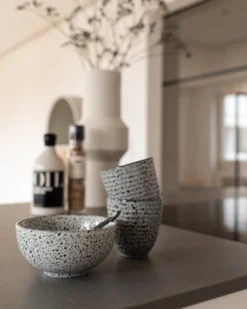 HKliving Gradient Ceramics Mug Cream Set of 4