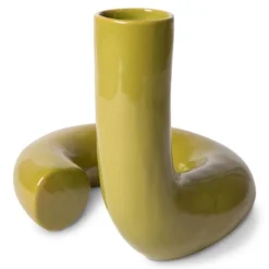 HKliving ceramic twisted vase glossy olive 7 HKliving ceramic twisted vase glossy olive