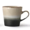 HKliving Brown & Pale Grey 'Rock' Stonewear 70s Style Americano Mug
