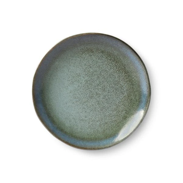 HKliving 70s Ceramics: Dessert Plate Moss (Set of 2) 3 HKliving 70s Ceramics: Dessert Plate Moss (Set of 2)