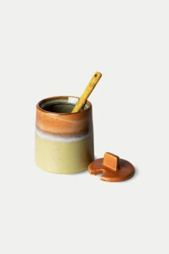 HKliving Berry Peat 70s Ceramics Milk Jug & Sugar Pot