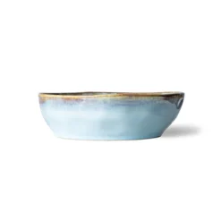 HKliving Ceramic 70's Pasta Bowls: Set Of 2 : Lagune
