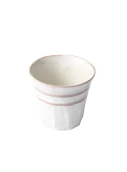 HKliving Bold & Basic Ceramics: White/Terra Mug