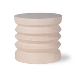 HKliving Nude Stoneware Plinth Side Table