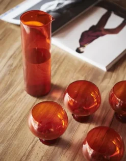 HKliving Funky Glassware Set Orange