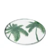 HKliving Bold & Basic Ceramics: Porcelain Dinner Plate Palms, Green