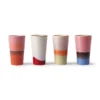 HKliving 70s ceramics: latte mugs (set of 4)