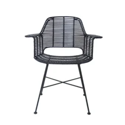 HKliving Rattan Tub Chair Black