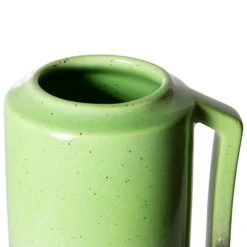 HKliving Ceramic Vase With Handle | Green
