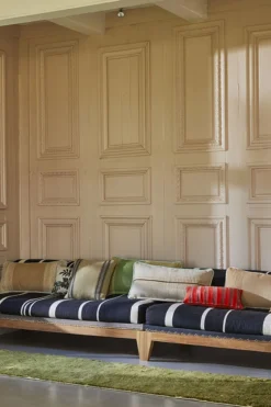 HKliving Brown Hand Woven Wool Cushion 38x74cm 5 HKliving Brown Hand Woven Wool Cushion 38x74cm