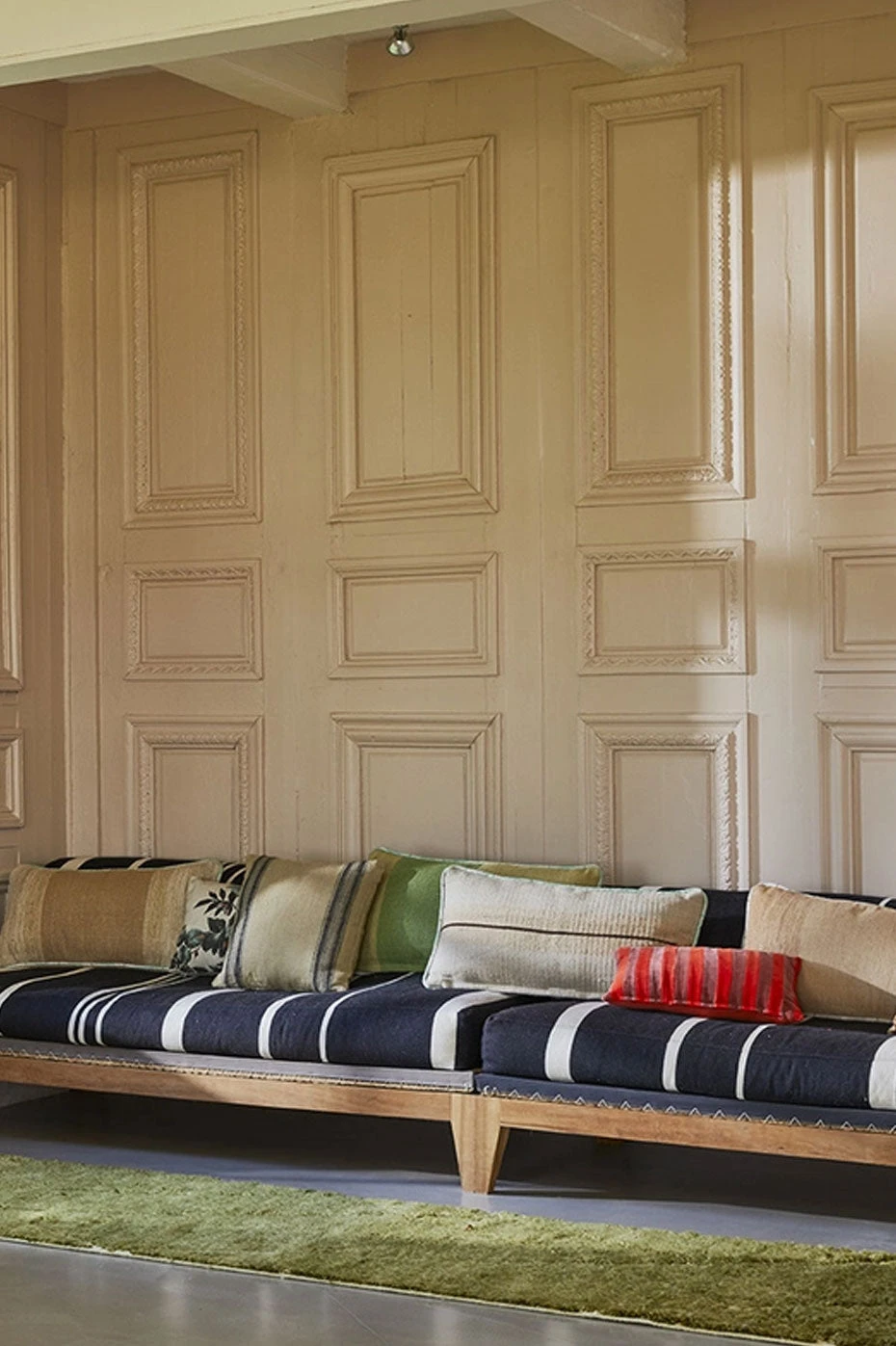 HKliving Brown Hand Woven Wool Cushion 38x74cm 4 HKliving Brown Hand Woven Wool Cushion 38x74cm