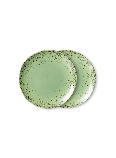 HKliving 70's Ceramics Dessert Plate In Kiwi 3 HKliving 70's Ceramics Dessert Plate In Kiwi