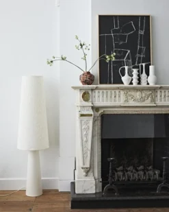 HKliving Orange Black Pink Brushstroke Painted Angular Vase