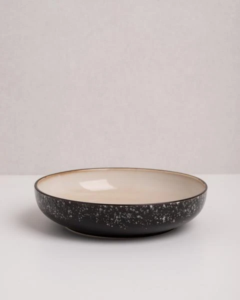 HKliving Beige Galaxy 70s Ceramic Salad Bowl 6 HKliving Beige Galaxy 70s Ceramic Salad Bowl
