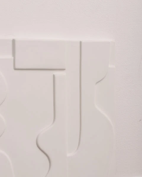 HKliving Ceramic Wall Art Panel Matt White 3 HKliving Ceramic Wall Art Panel Matt White