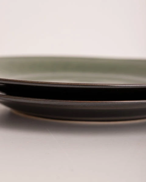 HKliving The Emeralds Dinner Plates Spotted Green Set Of 2 4 HKliving The Emeralds Dinner Plates Spotted Green Set Of 2