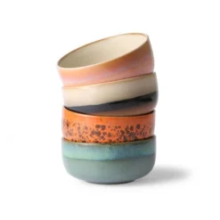 HKliving Ceramic 70s Dessert Bowls 4