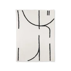 HKliving Throw Tufted Black Lines 9 HKliving Throw Tufted Black Lines