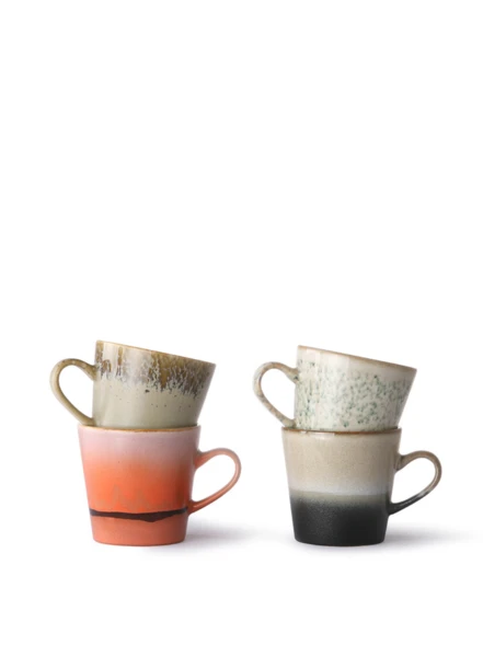 HKliving Ceramic 70s Americano Mug In Sunset 6 HKliving Ceramic 70s Americano Mug In Sunset