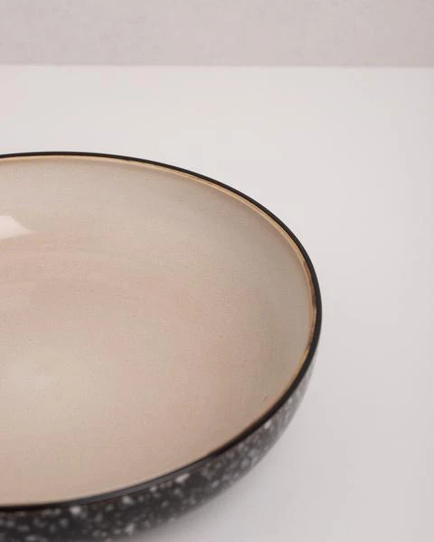 HKliving Beige Galaxy 70s Ceramic Salad Bowl 4 HKliving Beige Galaxy 70s Ceramic Salad Bowl