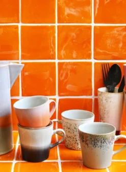 HKliving Ceramic 70s Americano Mug In Sunset