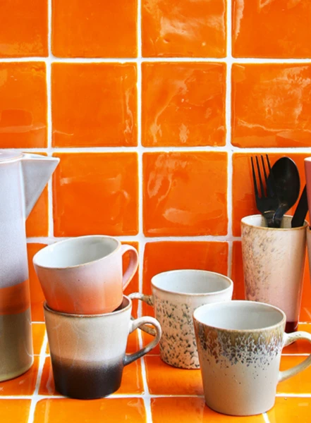 HKliving Ceramic 70s Americano Mug In Sunset 4 HKliving Ceramic 70s Americano Mug In Sunset