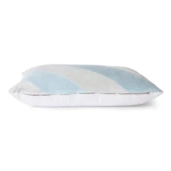 HKliving Striped Velvet Cushion Ice Blue (40x60)