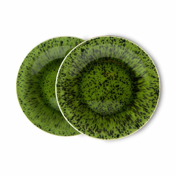 HKliving The Emeralds: Ceramic Spotted Green Side Plate (set Of 2) 3 HKliving The Emeralds: Ceramic Spotted Green Side Plate (set Of 2)