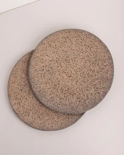 HKliving Gradient Ceramics Dinner Plate Taupe Set Of 2