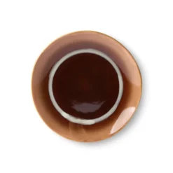 HKliving 70's Ceramics Dessert Plate | Stream | Set of 2