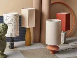 HKliving Hexagonal Linen Lamp Shade | Large | Natural