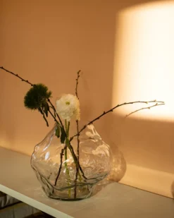 HKliving Vase Glass Cloud Low