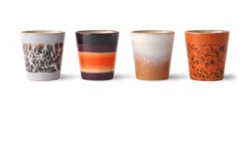 HKliving 70's Ceramics Ristretto Mugs | Aurora | Set of 4