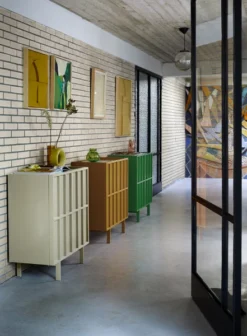 HKliving S Green Ceramic Circle Vase