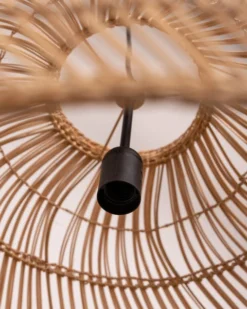 HKliving Wicker Pendant Lamp Ball Natural M