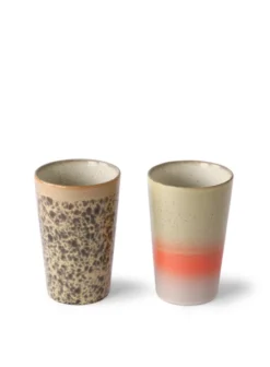 HKliving Ceramic 70 S Tea Mugs In Ink